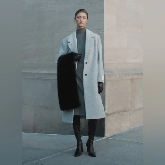 Aritzia The Only Coat - Soft Wool Cashmere - Picture 6 of 11